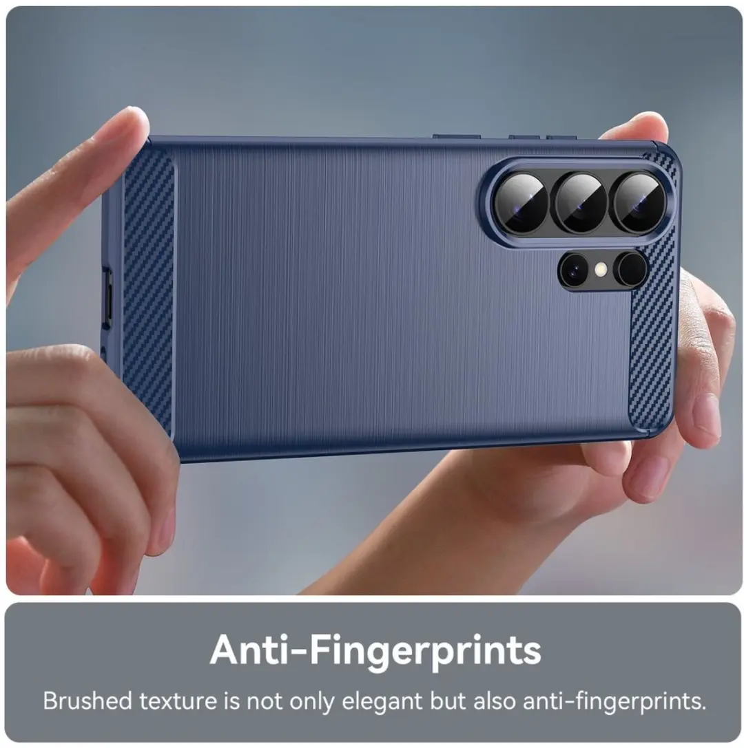 Selected Geborsteld TPU Hoesje Samsung Galaxy S26 Ultra - Blauw