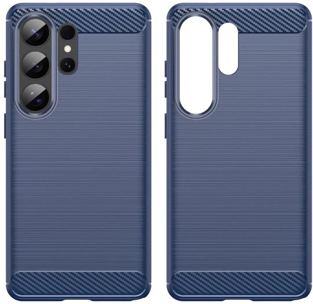 Selected Geborsteld TPU Hoesje Samsung Galaxy S26 Ultra - Blauw
