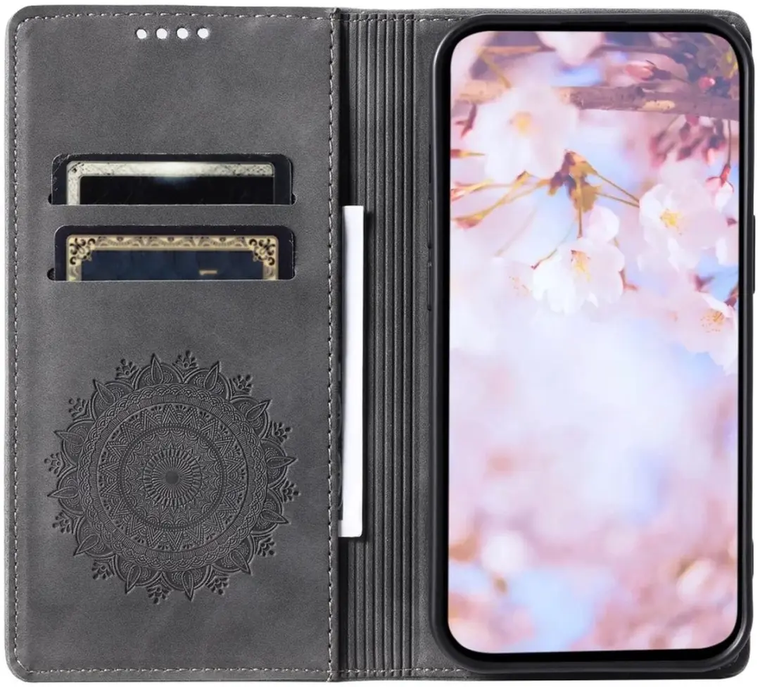 Selected Hoesje Mandala Book Case Samsung Galaxy A16 - 2 Pasjes - Zwart