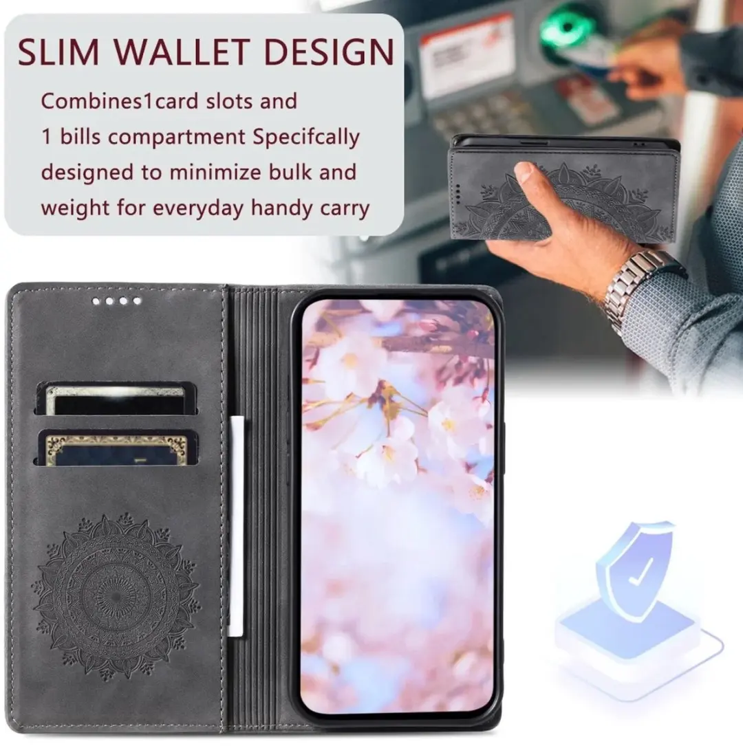 Selected Hoesje Mandala Book Case Samsung Galaxy A16 - 2 Pasjes - Zwart
