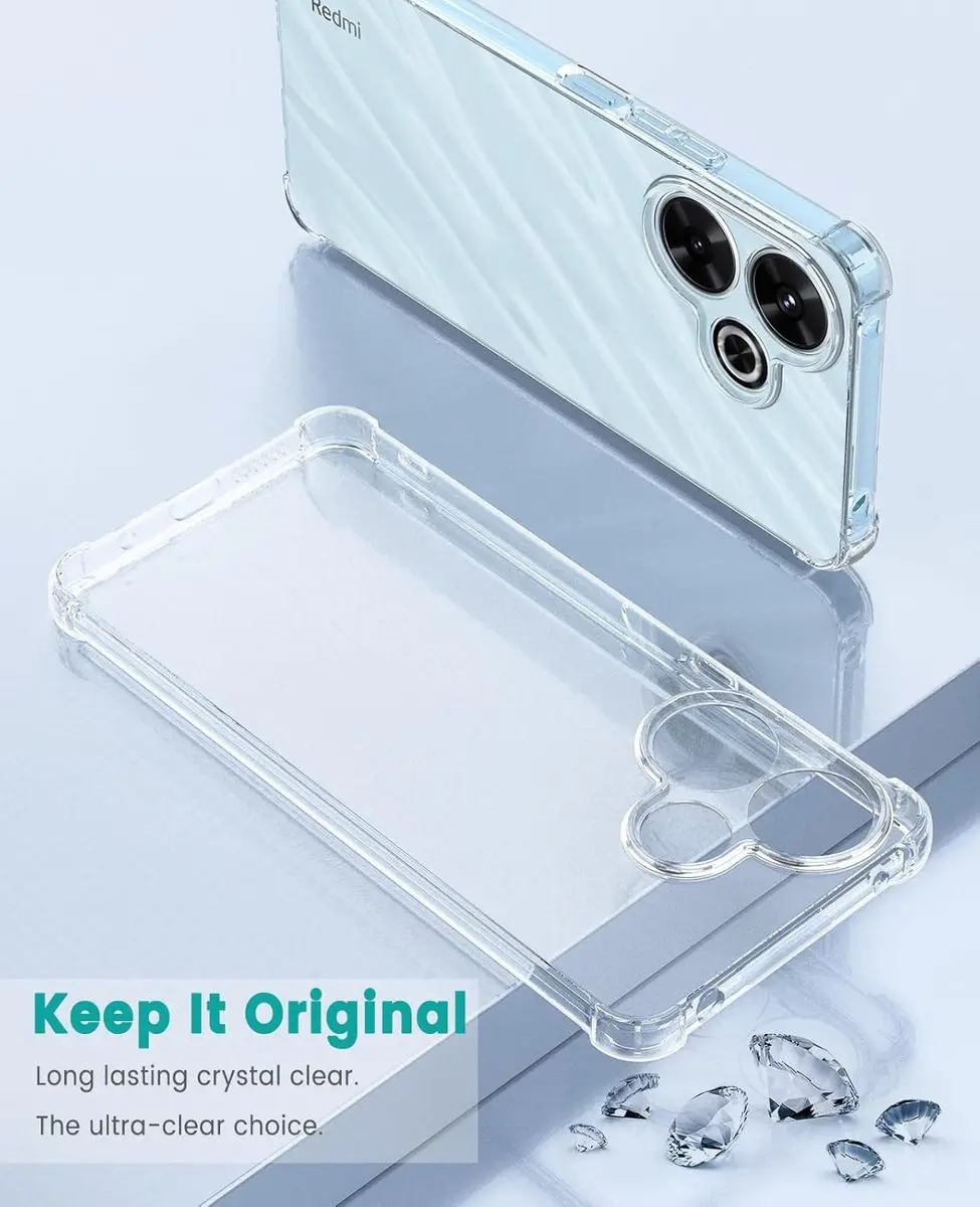 Selected Transparant TPU Hoesje Xiaomi Redmi 13/Poco M6 - Schokbestendig