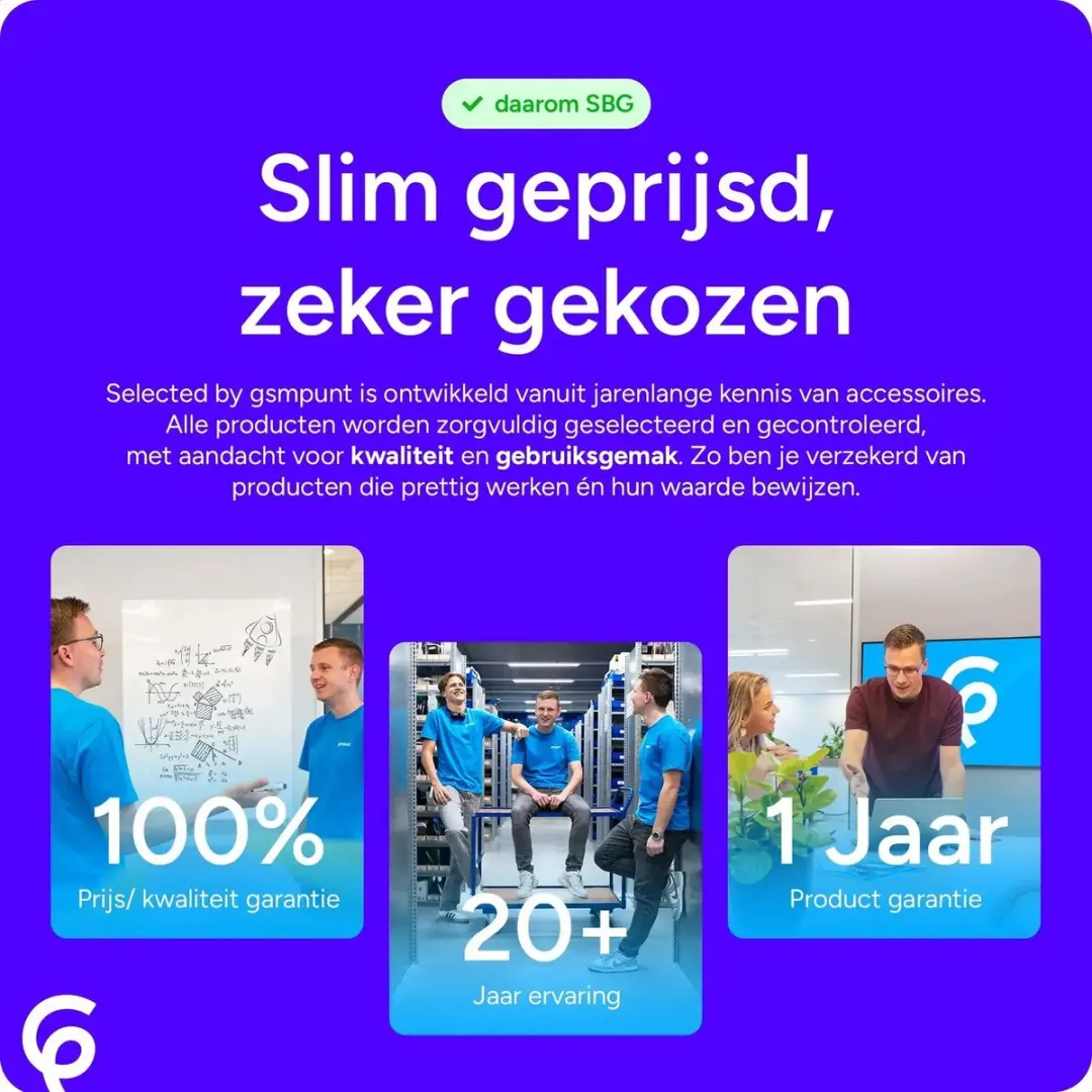 Selected by GSMpunt.nl iPhone 16 Pro Max Hoesje - Zwart