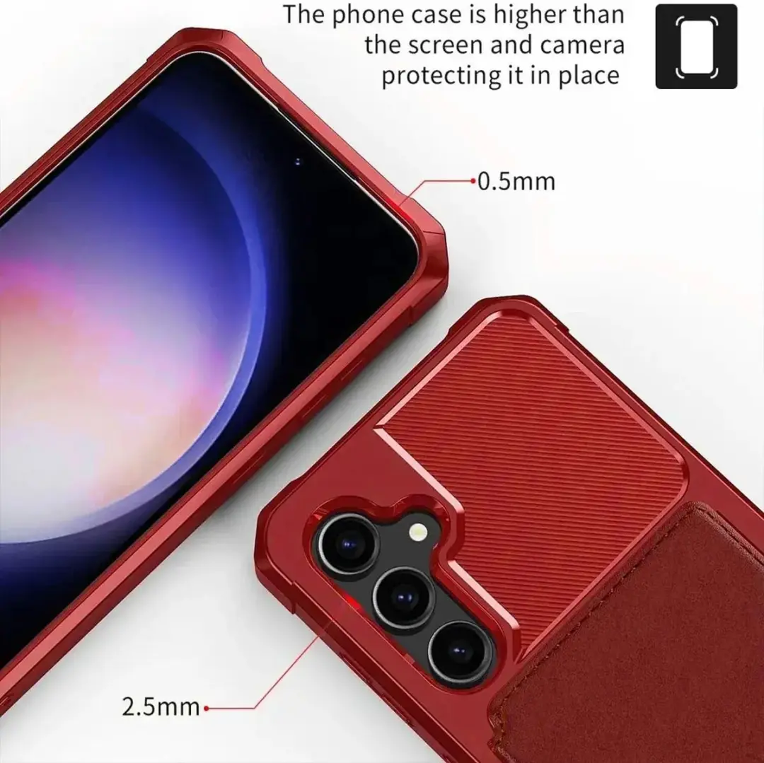 Selected Portemonnee Hoesje Samsung Galaxy S23 FE - Rood - 4 Pasjes