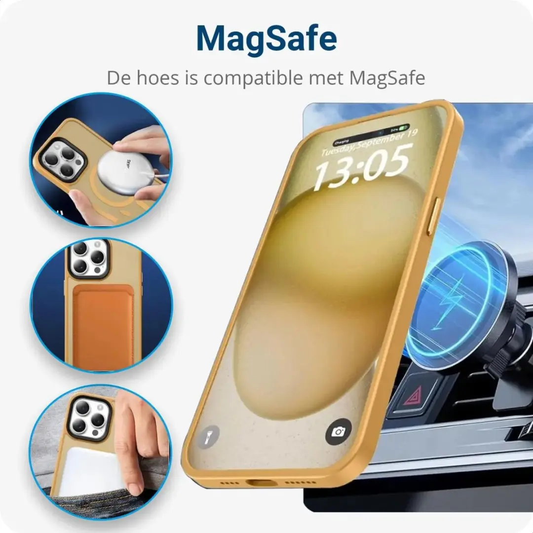 Selected by GSMpunt.nl iPhone 15 Pro Max Hoesje - Oranje - MagSafe