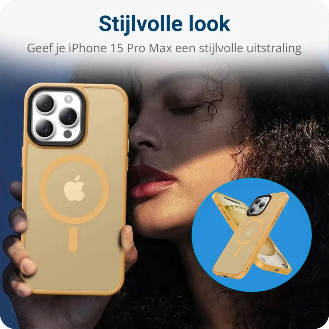 Selected by GSMpunt.nl iPhone 15 Pro Max Hoesje - Oranje - MagSafe