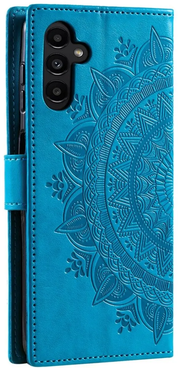 Selected Mandala Book Case Samsung Galaxy A26 Hoesje - Blauw