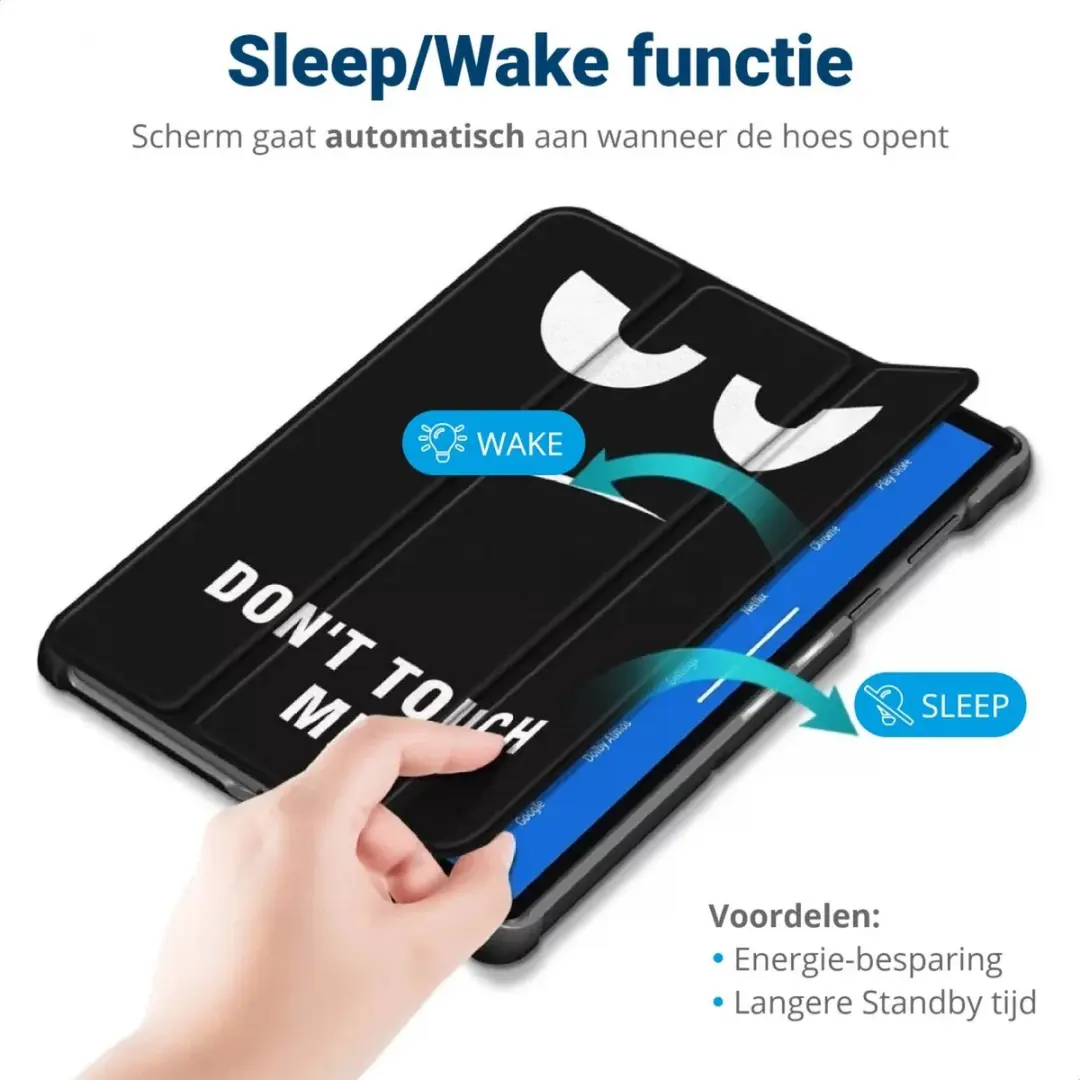 Selected by GSMpunt Lenovo Tab M10 Plus Gen 3 Hoes - Tri-Fold Kunstleder - Zwart
