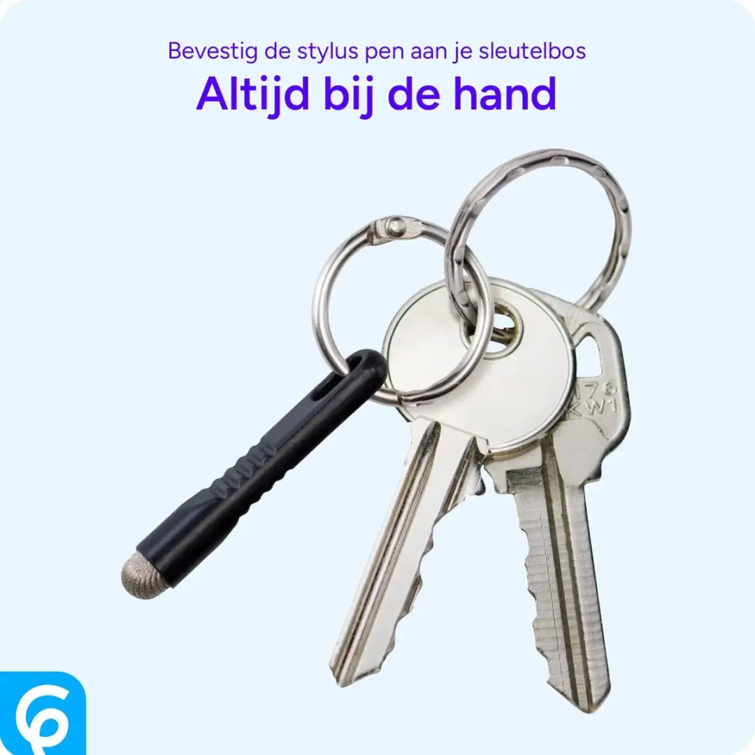 Selected Stylus Pen Sleutelhanger - Universeel Zwart - afbeelding 6 van 6