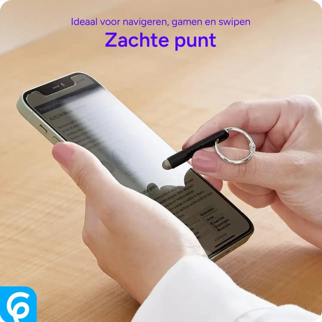 Selected Stylus Pen Sleutelhanger - Universeel Zwart
