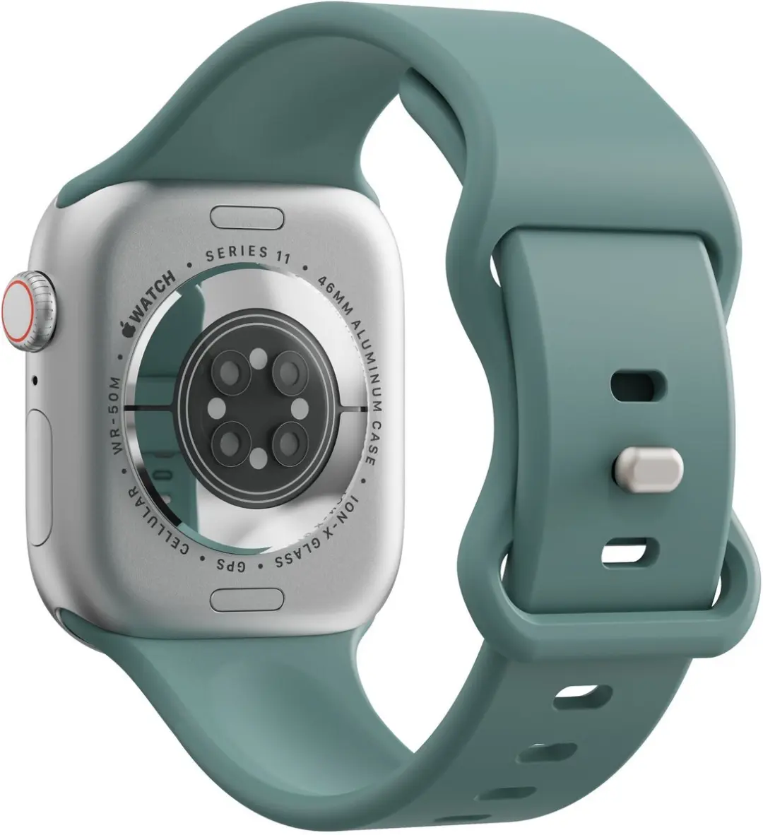 Selected SBG Siliconen Horlogebandje Apple Watch - 38/40/42mm - Cactus Groen - afbeelding 6 van 6