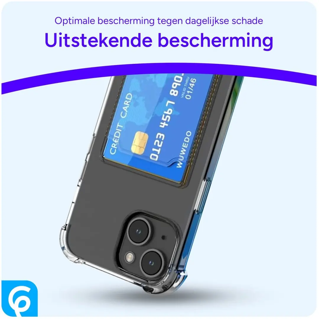 Selected by GSMpunt Transparant TPU Hoesje iPhone 15 - Pasjeshouder