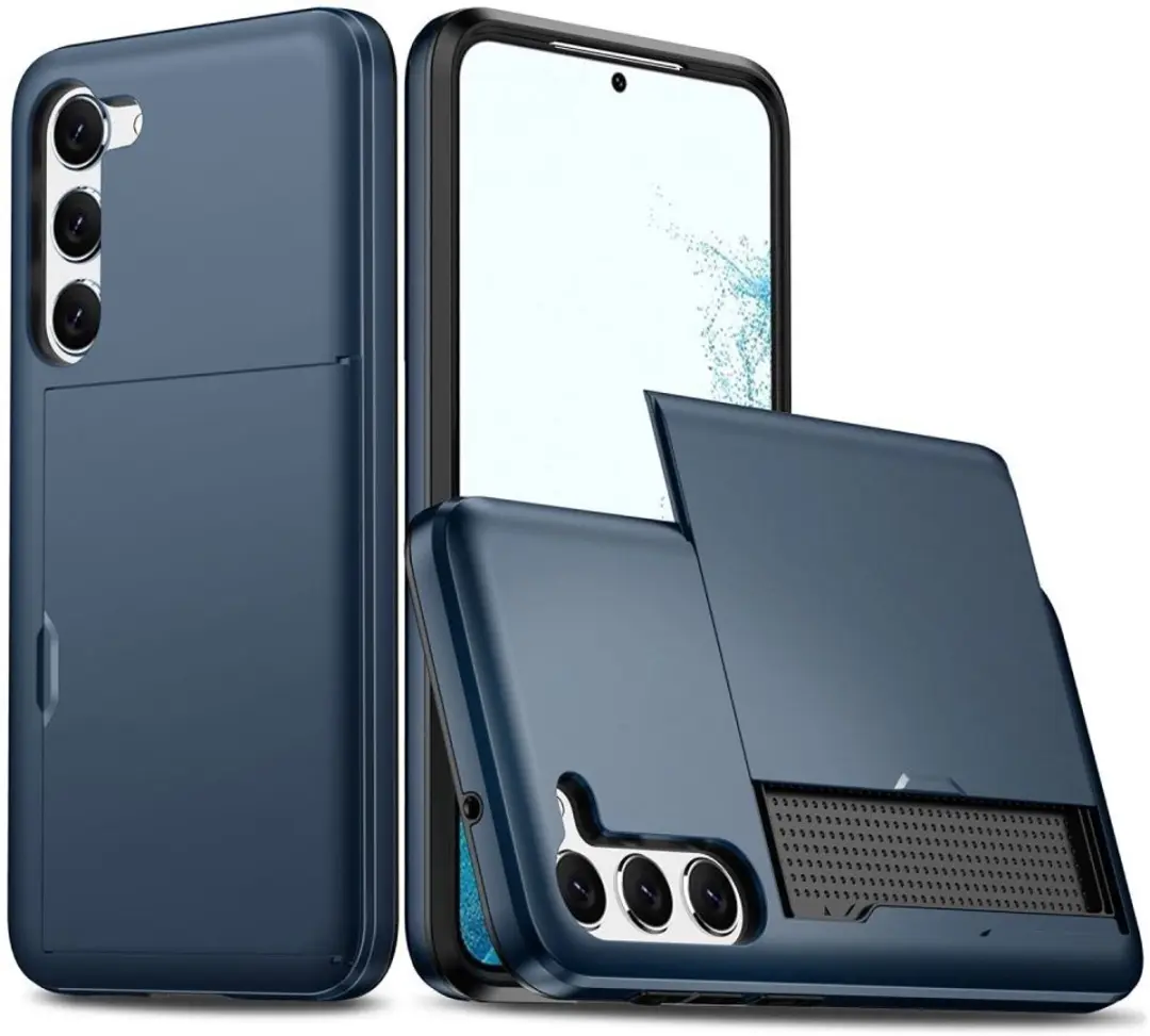 Selected Hoesje Samsung Galaxy S23 - Kaarthouder Blauw