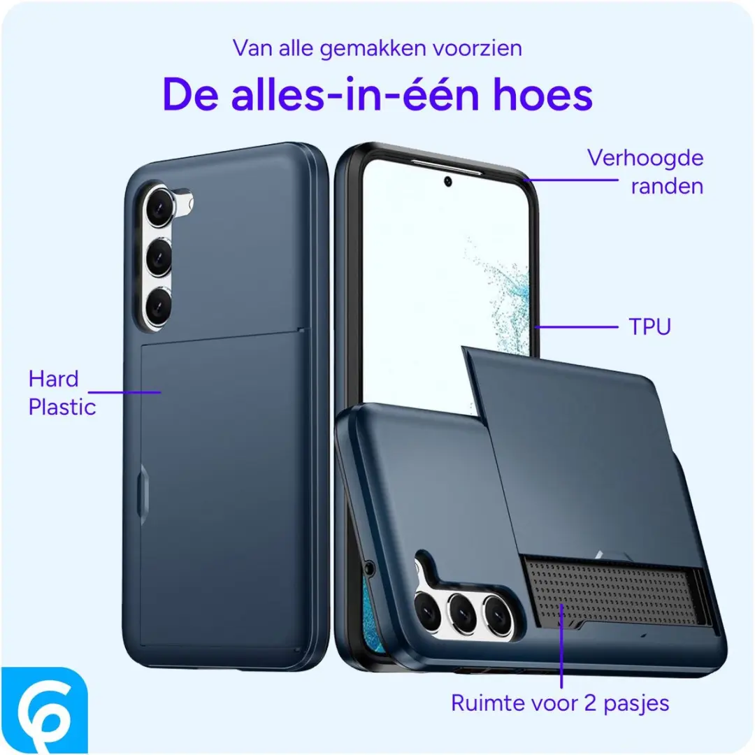 Selected Hoesje Samsung Galaxy S23 - Kaarthouder Blauw
