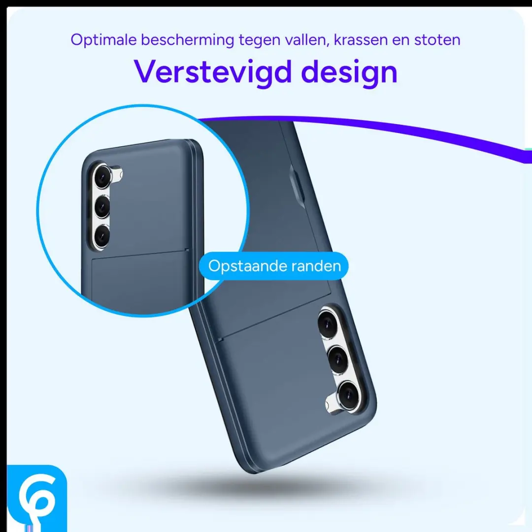 Selected Hoesje Samsung Galaxy S23 - Kaarthouder Blauw