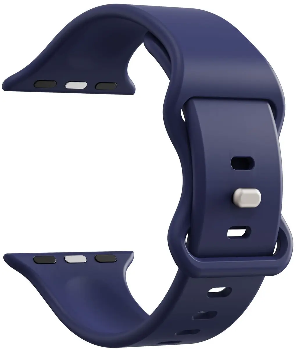 Selected SBG Siliconen Bandje Apple Watch 11 46mm - Midnight Blue