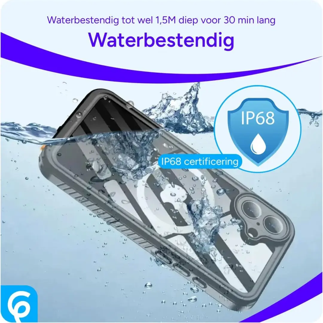 Selected SBG Outdoor Case iPhone 17 Pro - Waterdicht - MagSafe - IP68 - Transparant/Zwart - afbeelding 6 van 6