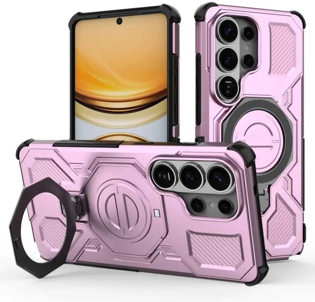 Selected Hoesje Samsung Galaxy S26 Ultra MagSafe Roze - 360° Draaibare Stand