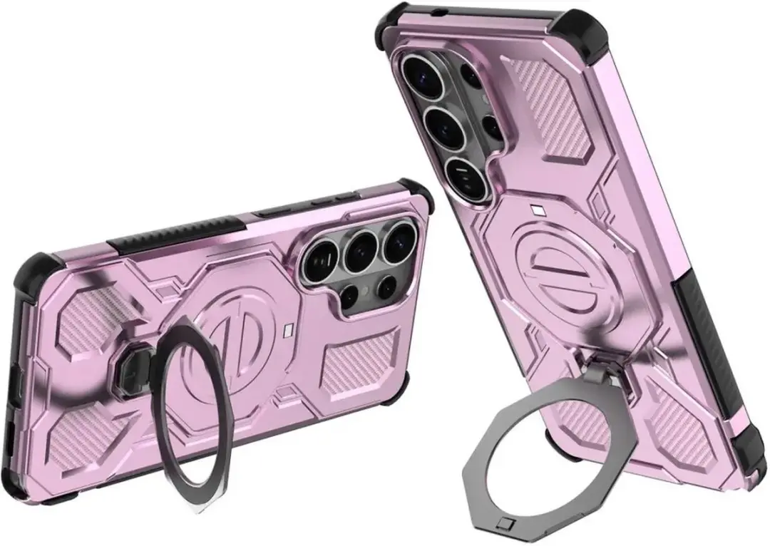 Selected Hoesje Samsung Galaxy S26 Ultra MagSafe Roze - 360° Draaibare Stand
