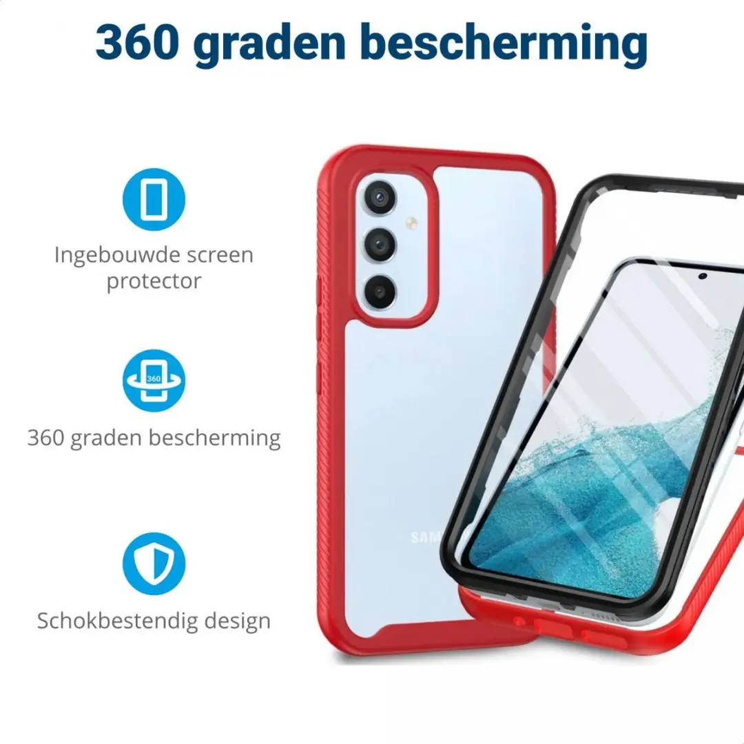 Selected Hoesje Samsung Galaxy A54 - Full Protect Rood