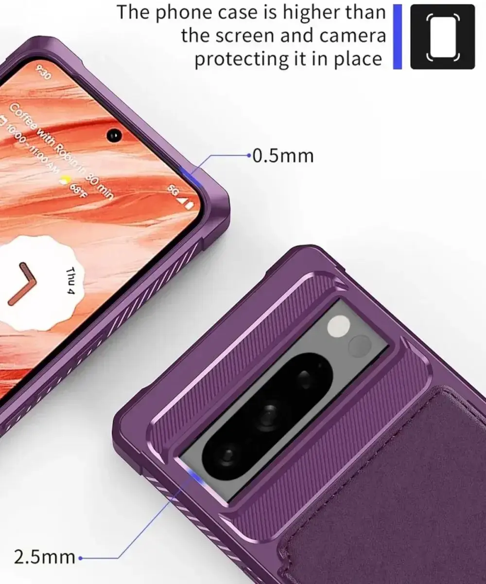 Selected Portemonnee Hoesje Google Pixel 8 Pro - 4 Pasjes - Paars