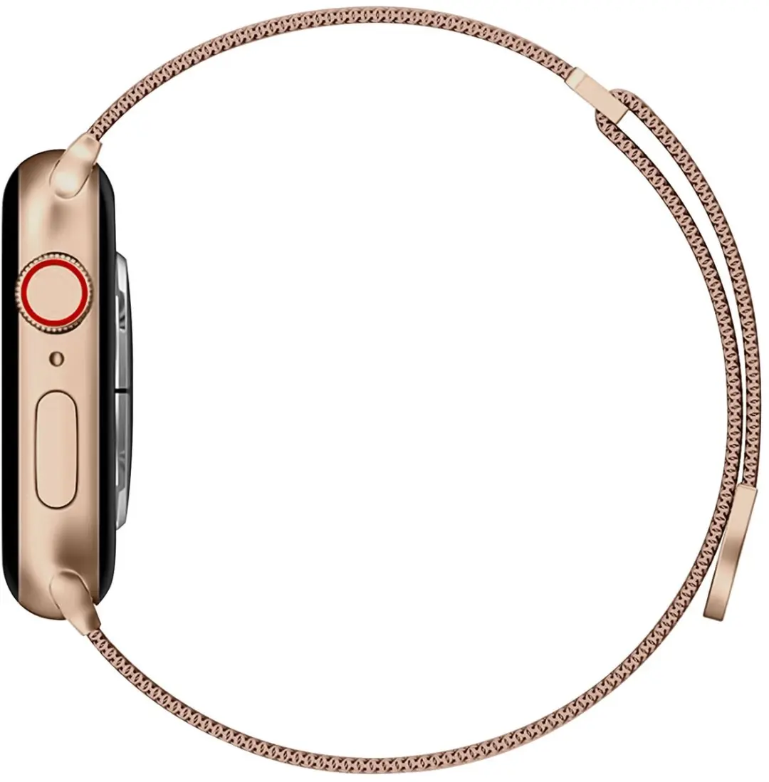 Selected SBG Milanees Horlogebandje Apple Watch - 38/40/41/42mm - Roestvrij Staal Rose Goud - afbeelding 6 van 6