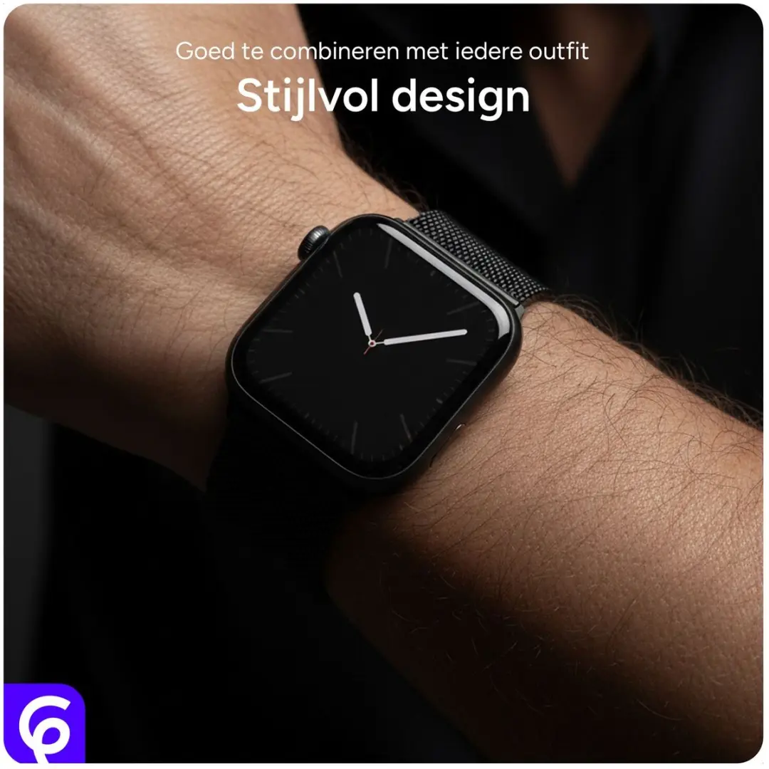 Selected SBG Milanees Horlogebandje Apple Watch - 38/40/41/42mm - Roestvrij Staal Rose Goud