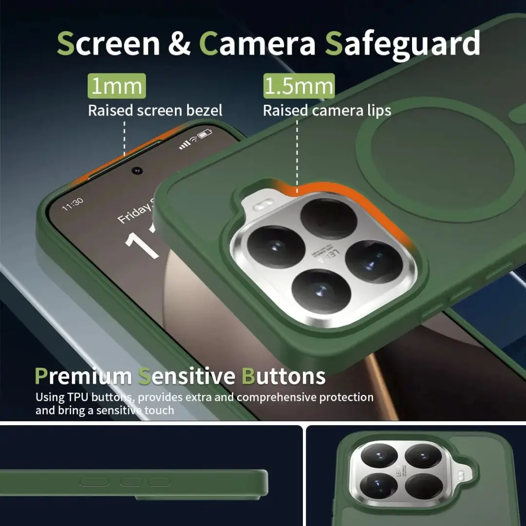 Selected by GSMpunt Xiaomi 15T Pro Hybrid Back Cover - Groen