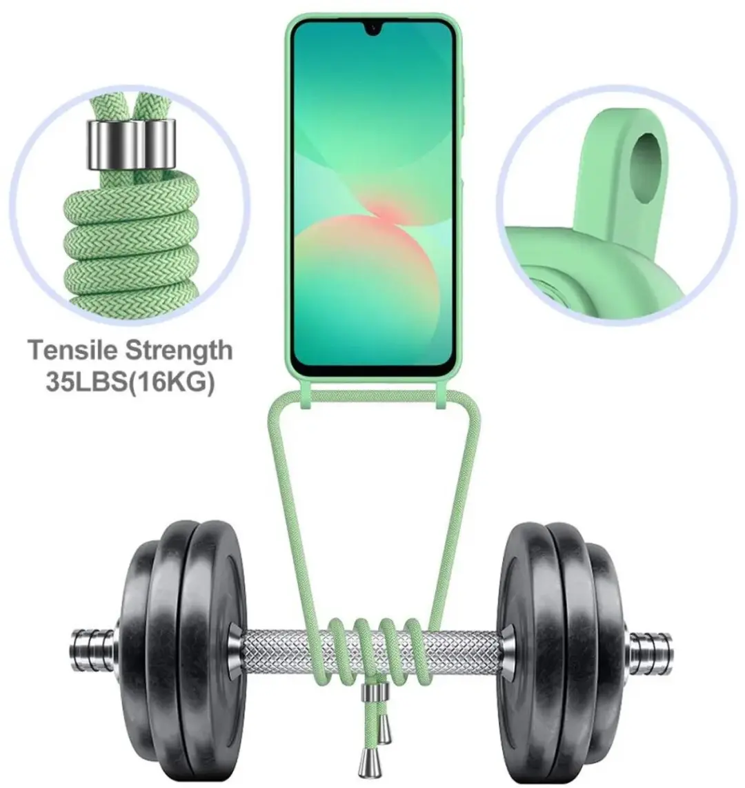 Selected Hoesje Samsung Galaxy A57 Groen - Met Koord & Pasjeshouder - afbeelding 6 van 6