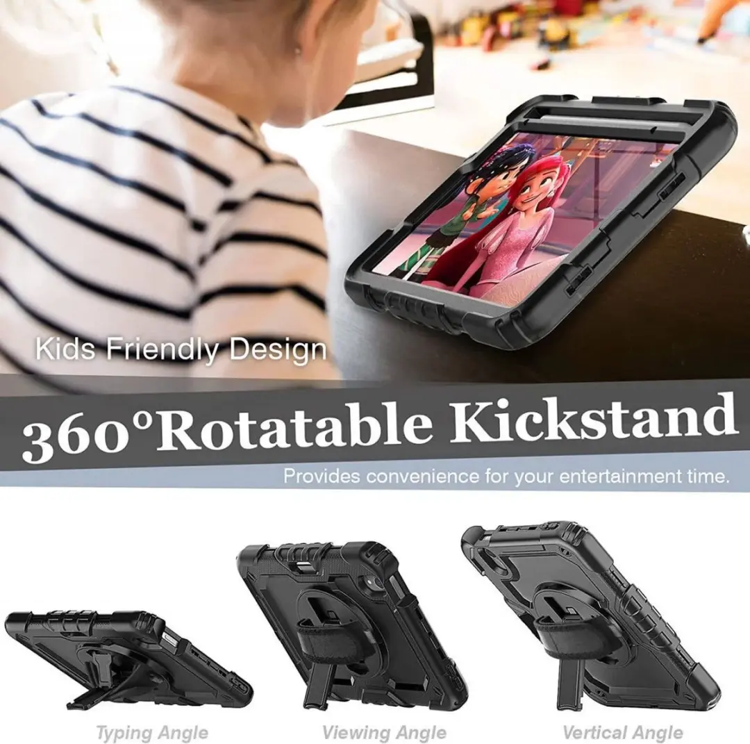 Selected Hoes iPad Mini 7/6 Blauw - Screenprotector & Riemen