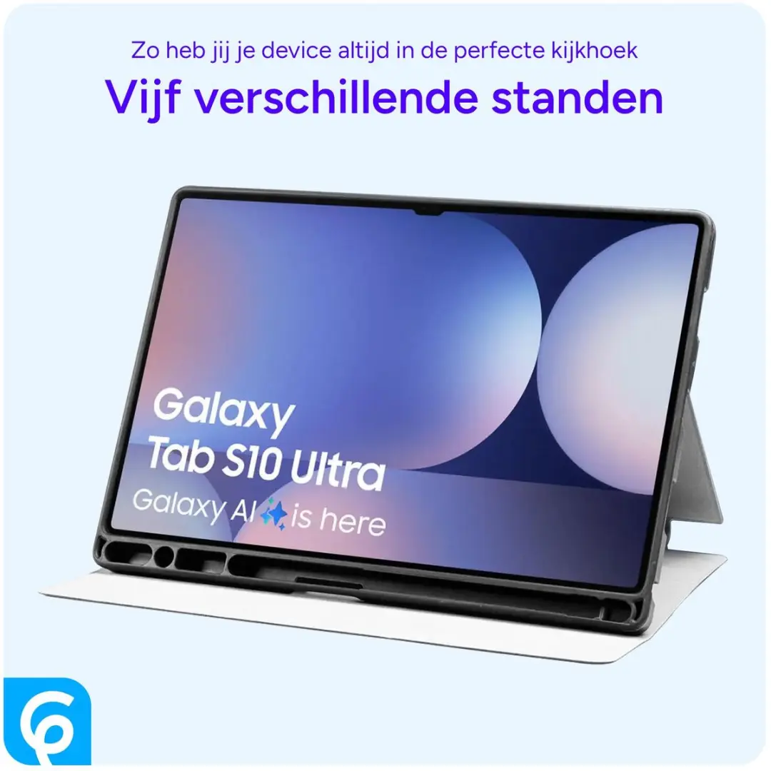 Selected Tablet Hoes Samsung Galaxy Tab S10/S9 Ultra Tri-Fold Blauw
