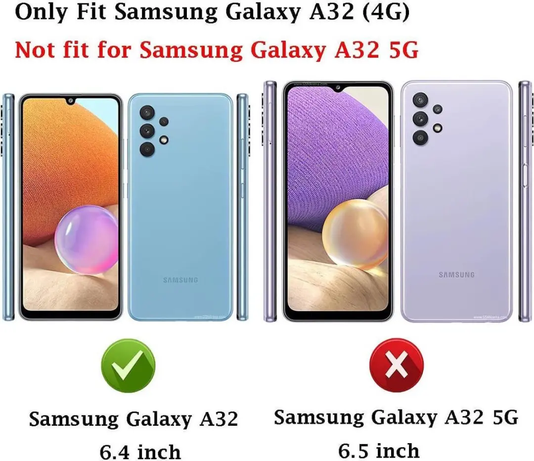 Selected Magnetisch Hoesje Samsung Galaxy A32 4G - Blauw