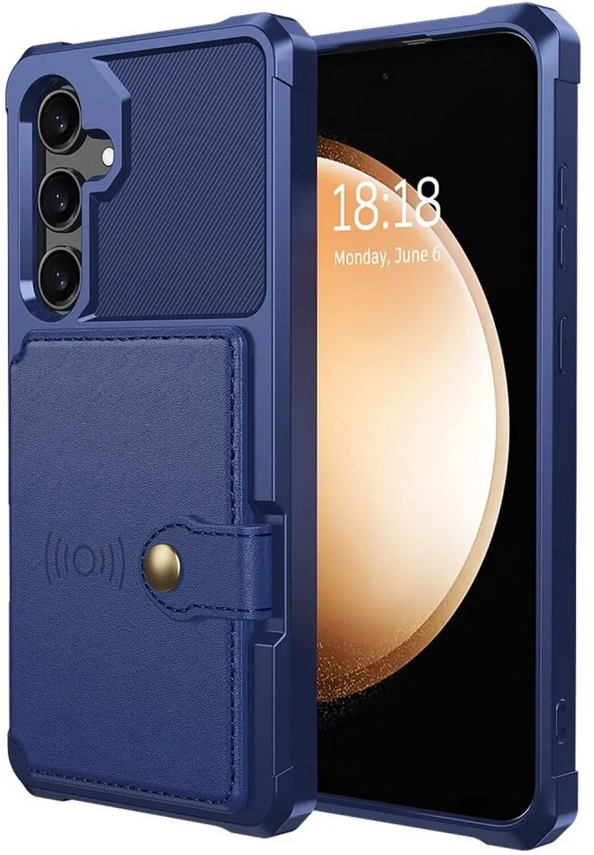 Selected Portemonnee Hoesje Samsung Galaxy S26 Plus - 3 Pasjes - Blauw