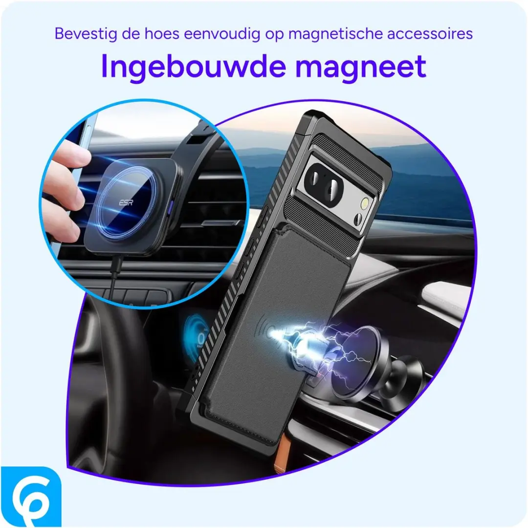 Selected Portemonnee Hoesje Google Pixel 8a - 4 Pasjes - Zwart