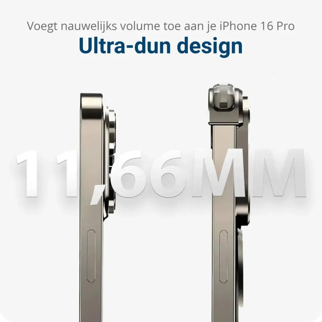 Selected by GSMpunt Apple iPhone 16 Pro Max Metal Corner Frame Hoesje - Titanium