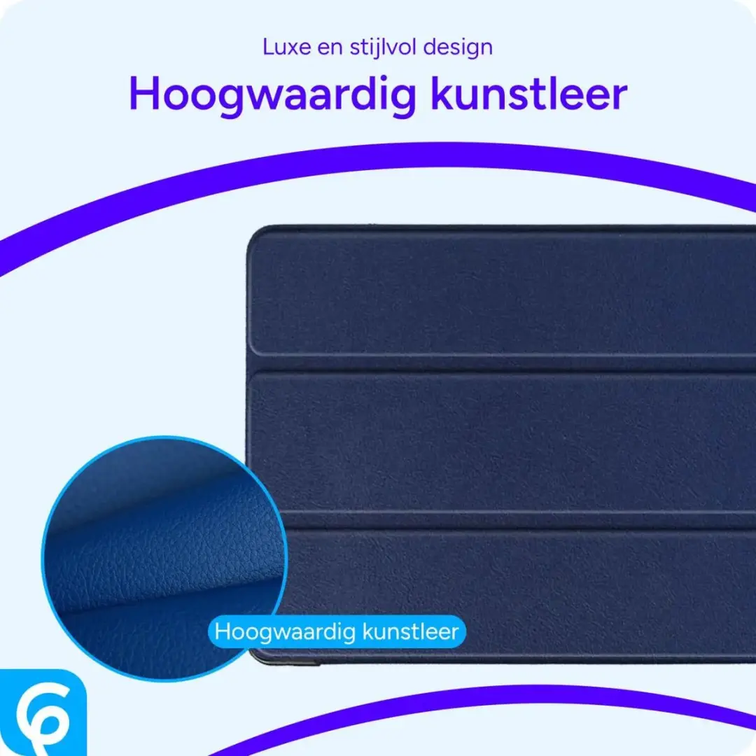Selected Tablet Hoes Tri-Fold Book Case Samsung Galaxy Tab S7/S8 - Kunstleer - Blauw