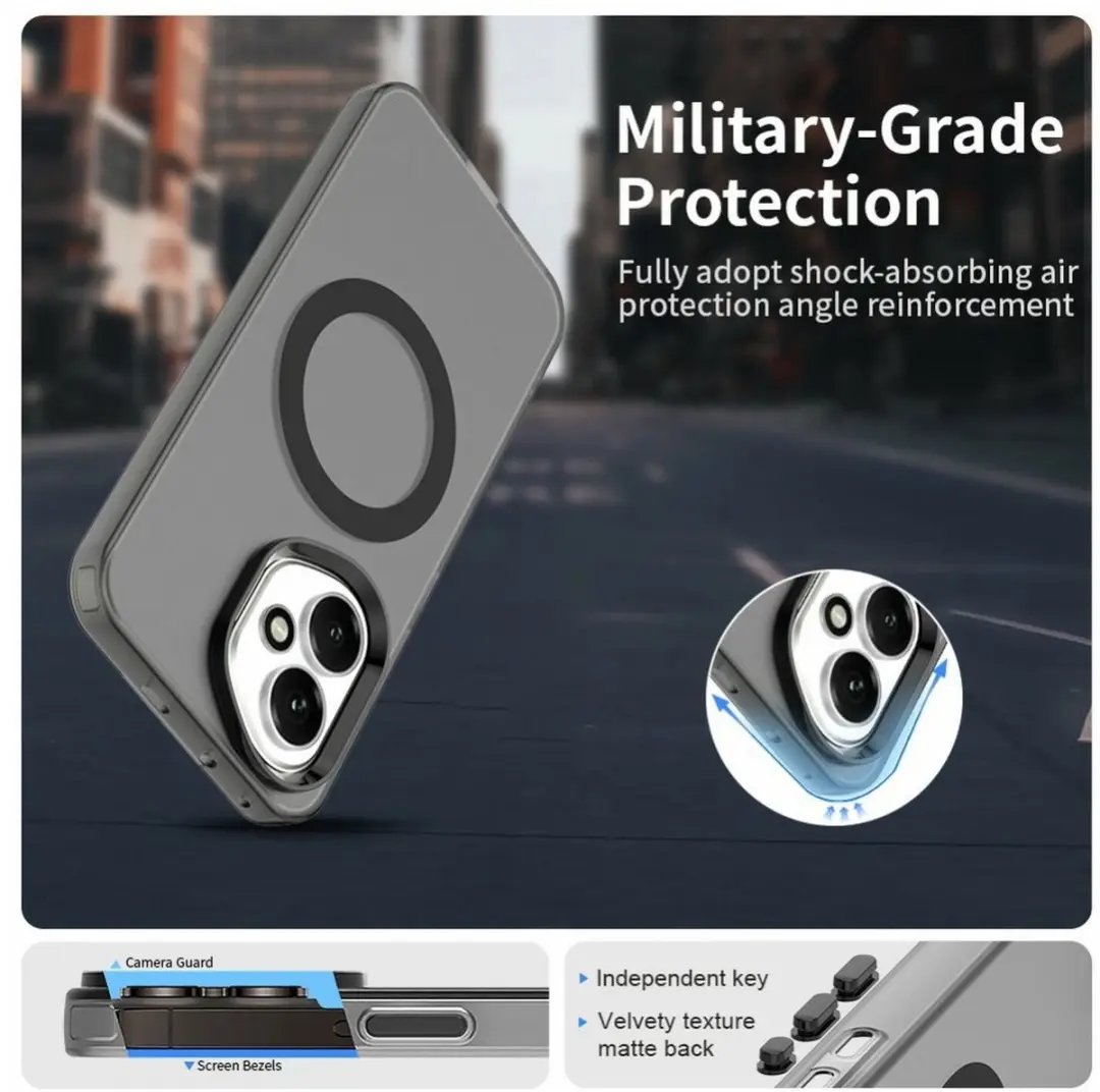 Selected MagSafe Backcover Honor 400 - Zwart & Transparant - afbeelding 6 van 6