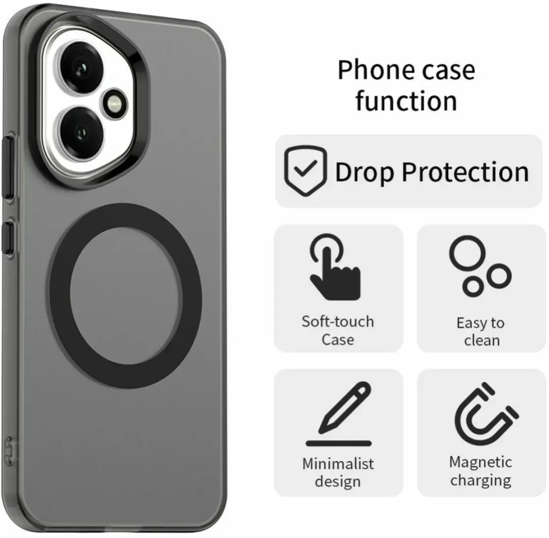Selected MagSafe Backcover Honor 400 - Zwart & Transparant