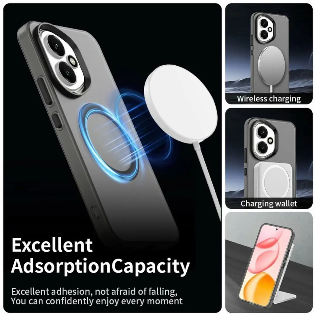 Selected MagSafe Backcover Honor 400 - Zwart & Transparant