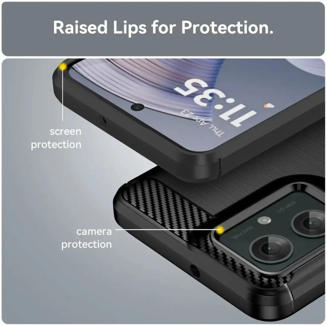 Selected TPU Hoesje Motorola Moto G55 - Zwart