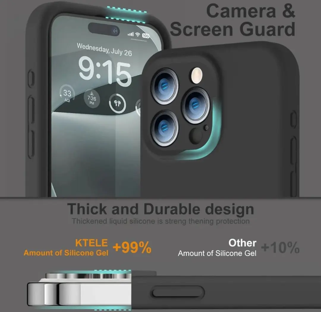 Selected by GSMpunt Hoesje iPhone 15 Pro Max Zwart - Siliconen