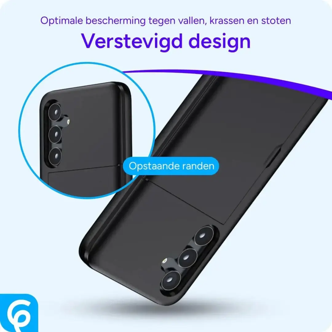 Selected Hoesje Samsung Galaxy A55 - Kaarthouder 2 Pasjes - Zwart
