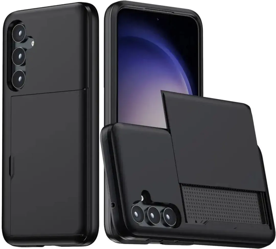 Selected Hoesje Samsung Galaxy A55 - Kaarthouder 2 Pasjes - Zwart