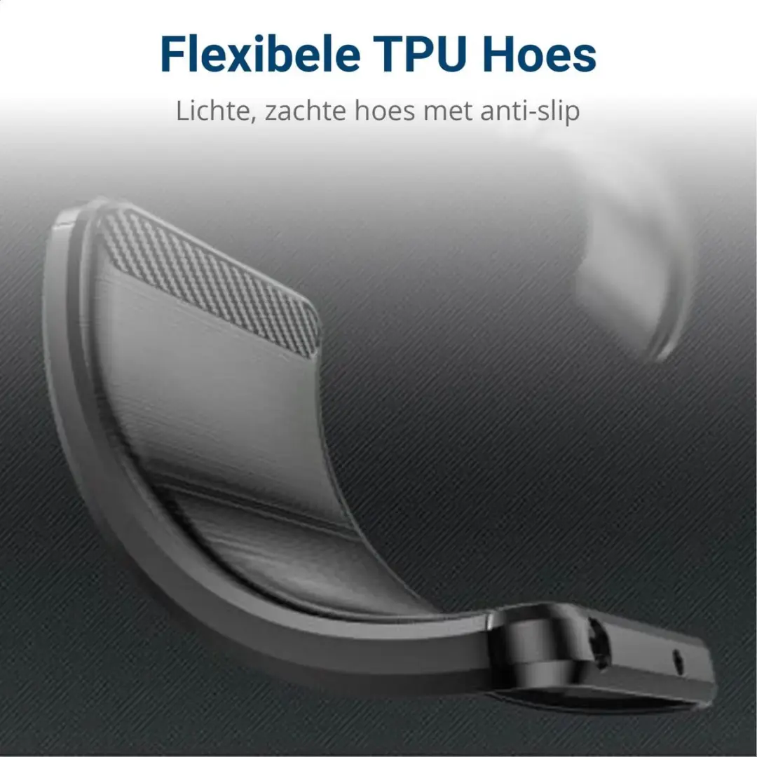 Selected Geborsteld TPU Hoesje iPhone 15 - Zwart