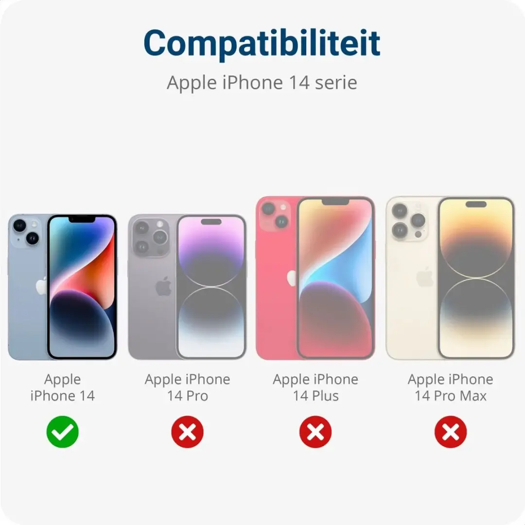 Selected Hoesje iPhone 14 Kaarthouder - Blauw
