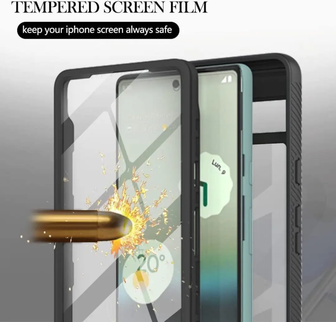 Selected by GSMpunt.nl Hoesje Google Pixel 7a - Full Protect - Zwart/Transparant