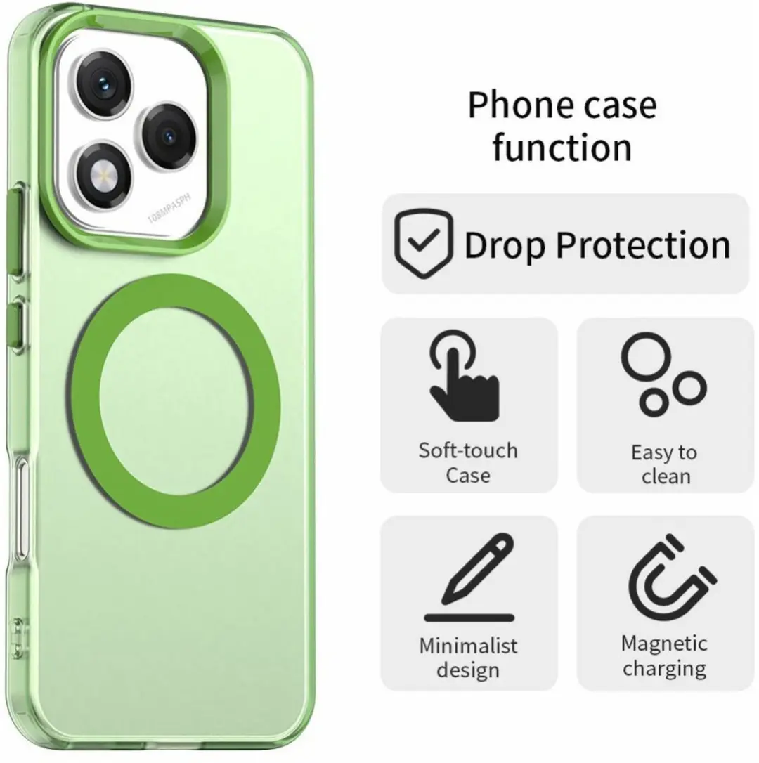 Selected MagSafe Backcover Honor 400 Lite - Groen Transparant
