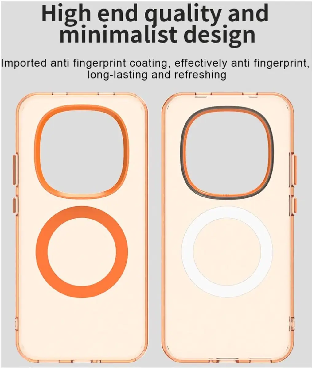 Selected MagSafe Backcover Xiaomi Redmi Note 15 Pro 5G - Oranje & Transparant