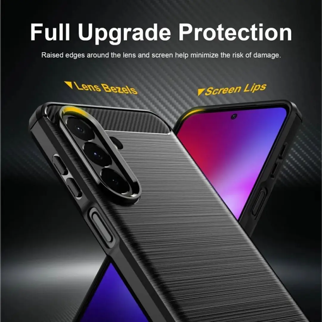 Selected Geborsteld TPU Hoesje Samsung Galaxy A27 - Zwart