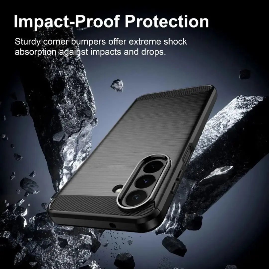 Selected Geborsteld TPU Hoesje Samsung Galaxy A27 - Zwart - afbeelding 6 van 6