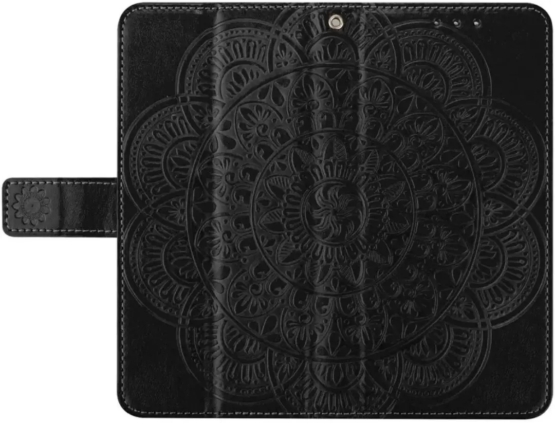 Selected Hoesje Xiaomi Redmi 14C Mandala Book Case - Pasjeshouder - Zwart - afbeelding 6 van 6